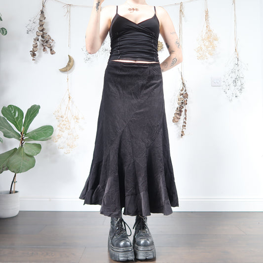 Black cord skirt - size L