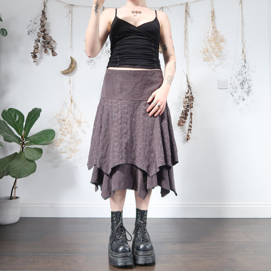 Grey cord skirt - size M/L