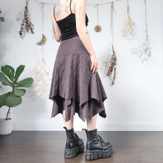 Grey cord skirt - size M/L