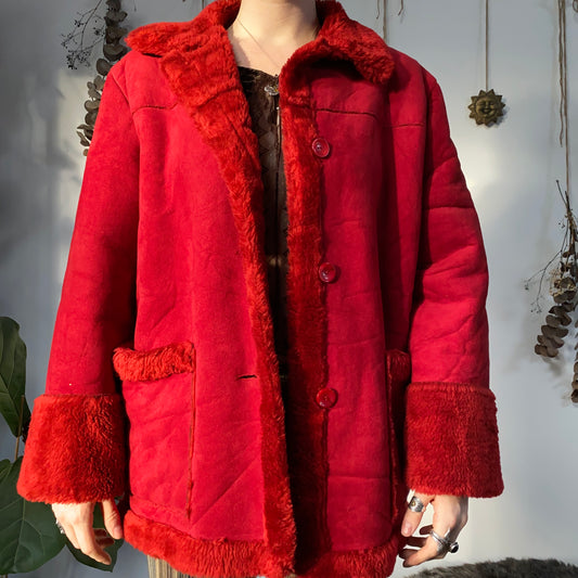 Red coat - size L/XL