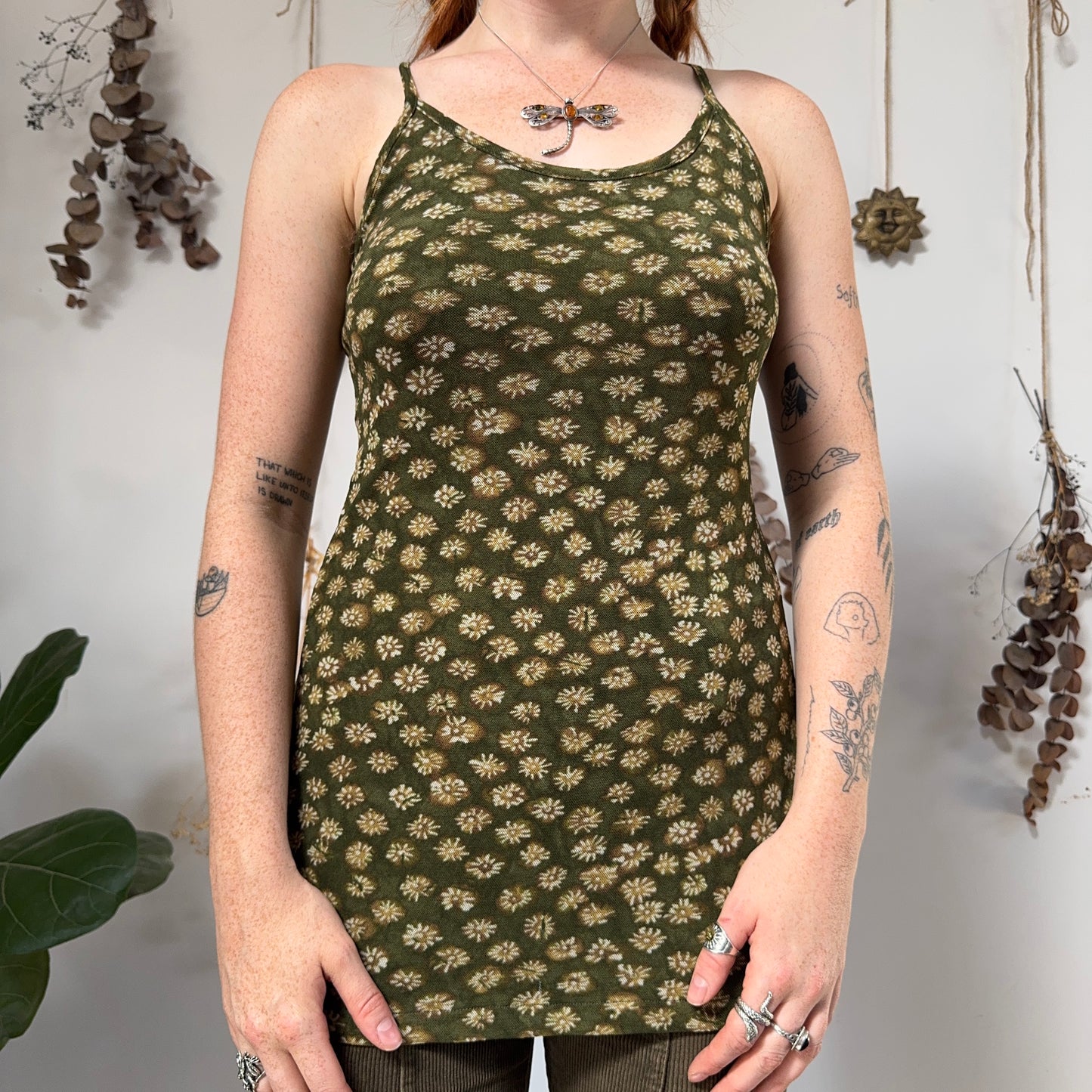 Green mesh top/dress - size S