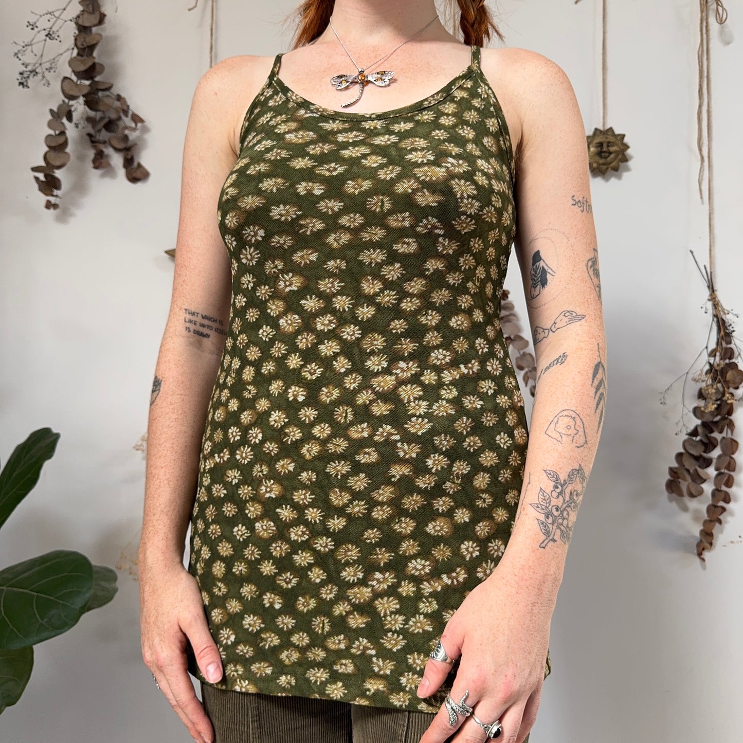 Green mesh top/dress - size S