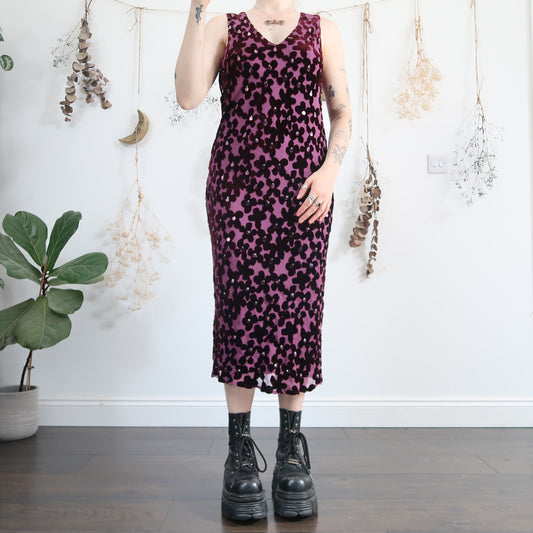 Purple velvet dress - size M
