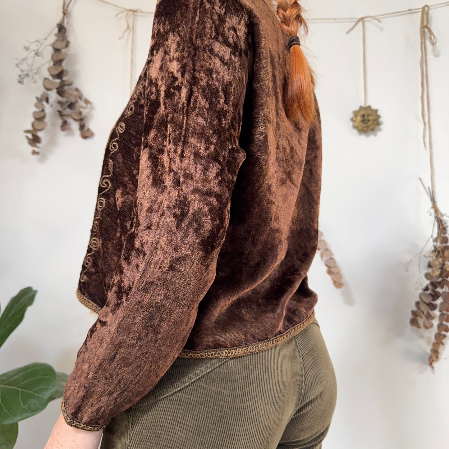 Earthy velvet top - size M/L