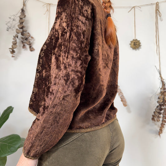 Earthy velvet top - size M/L