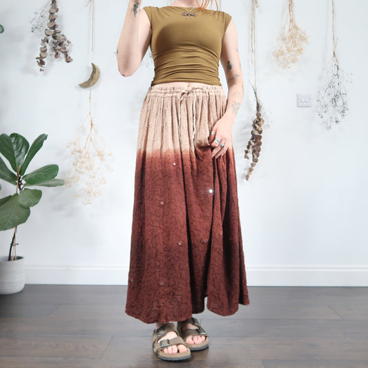 Earthy ombre skirt - size L/XL