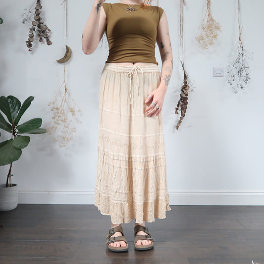 Cream summer skirt - size M/L