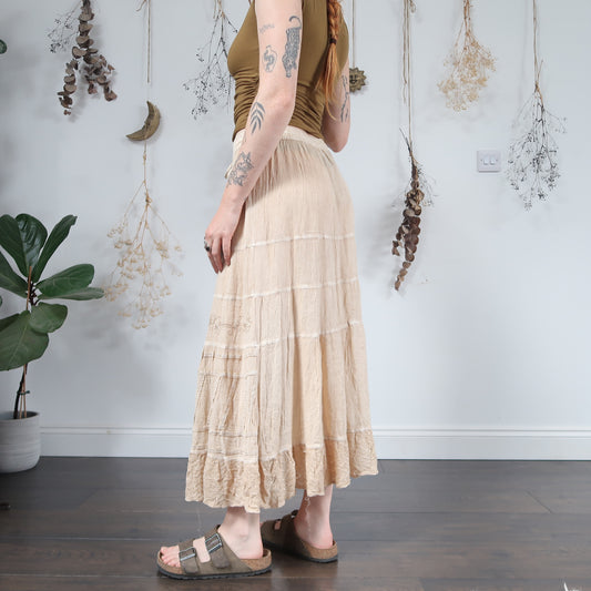 Cream summer skirt - size M/L