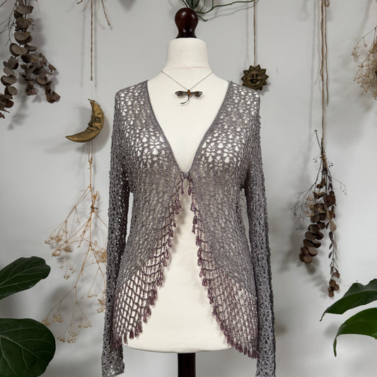 Beaded crochet cardigan - size M/L