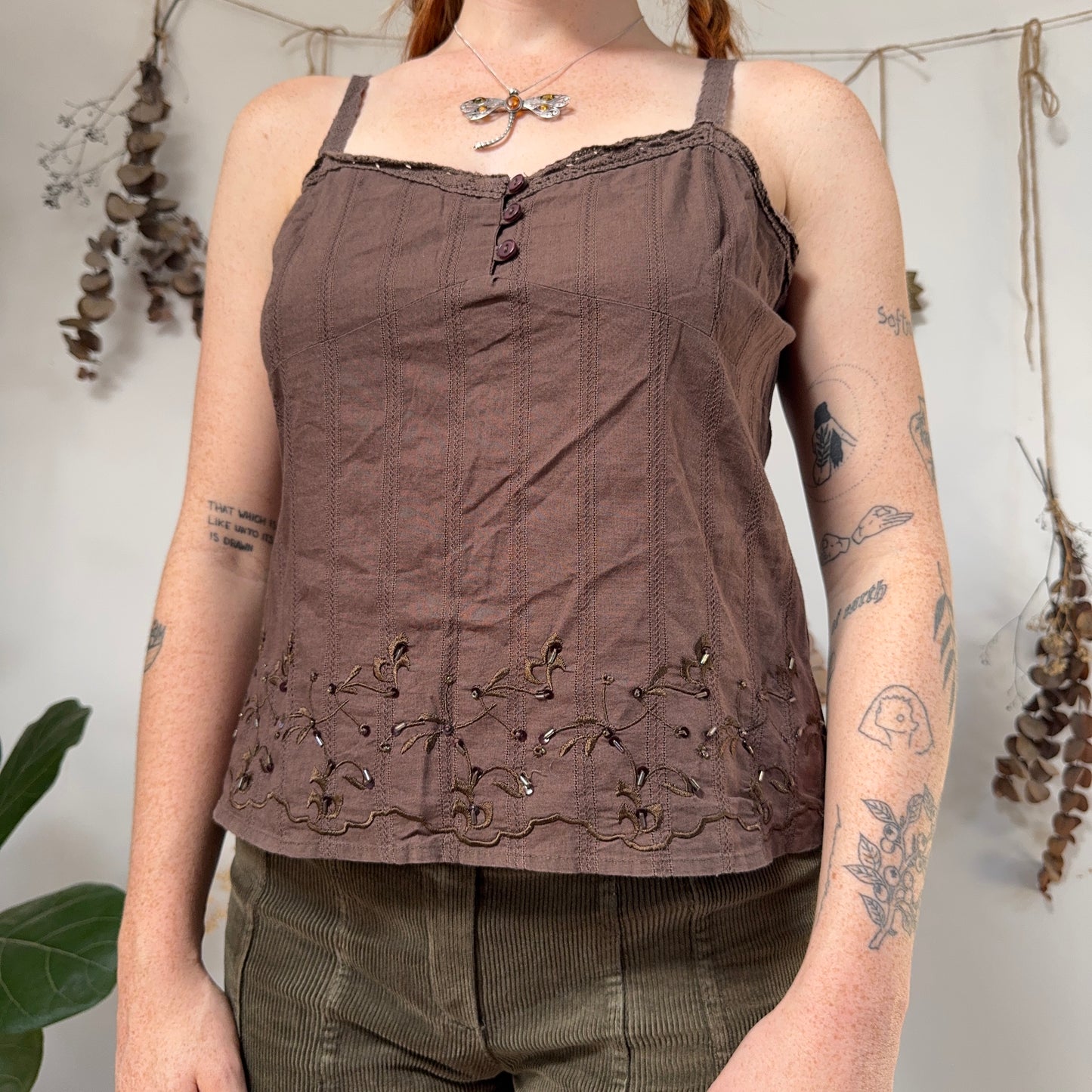 Brown cami - size M/L