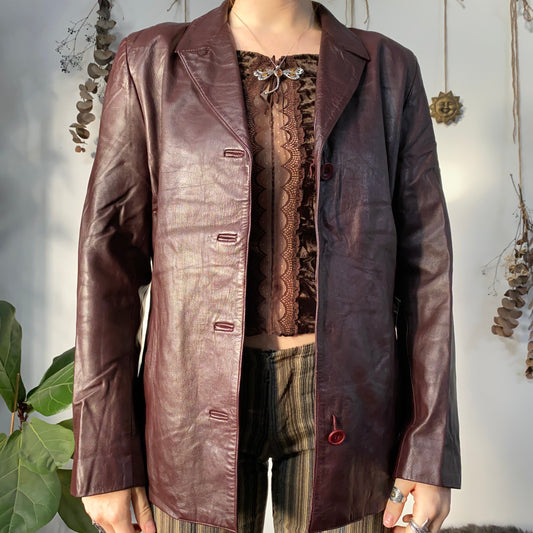 Leather jacket - size M/L