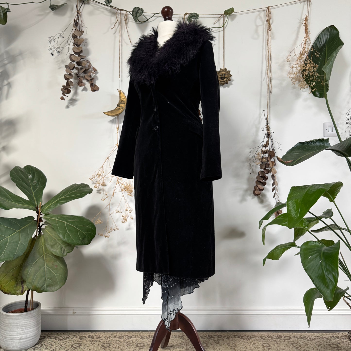 Black velvet jacket - size S/M