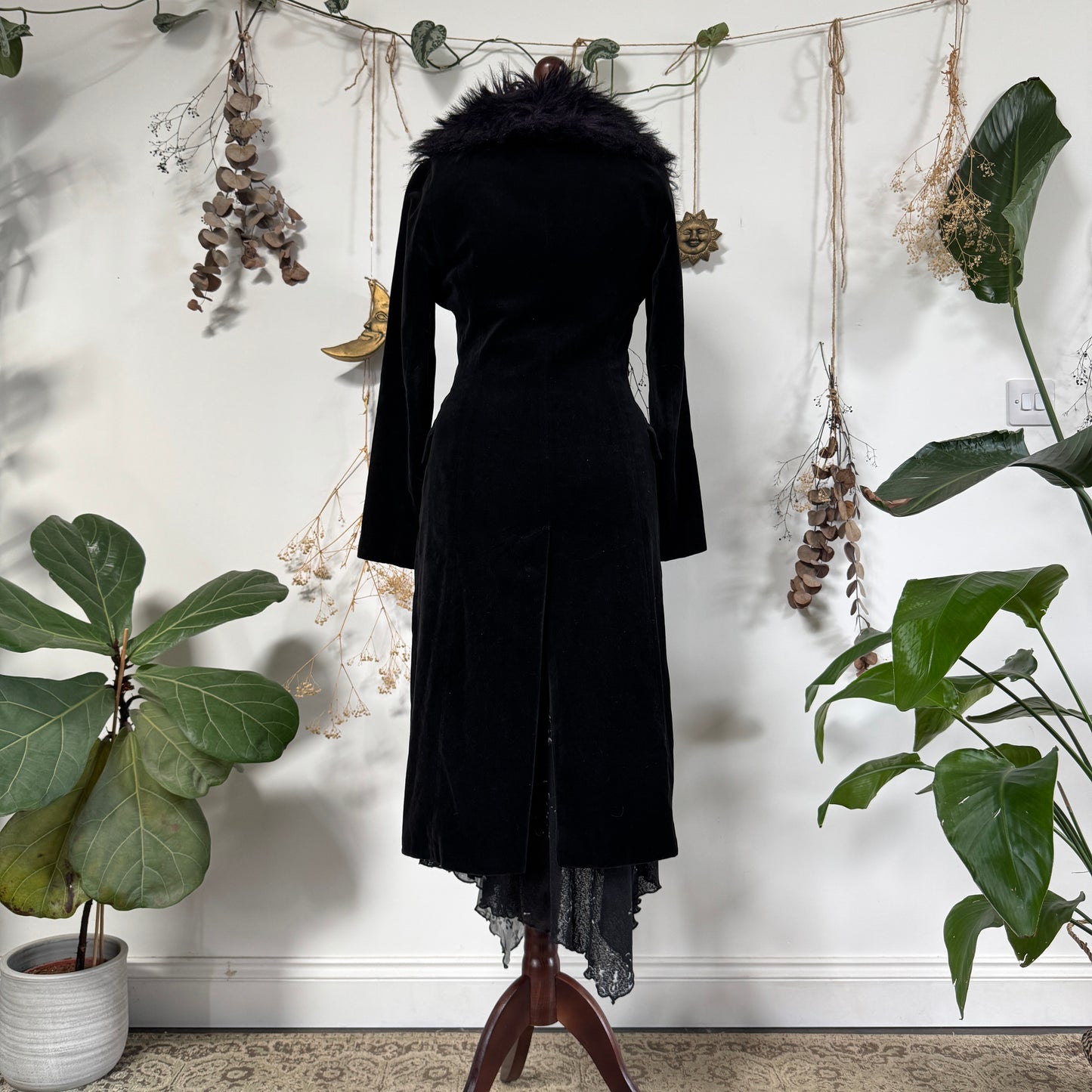 Black velvet jacket - size S/M