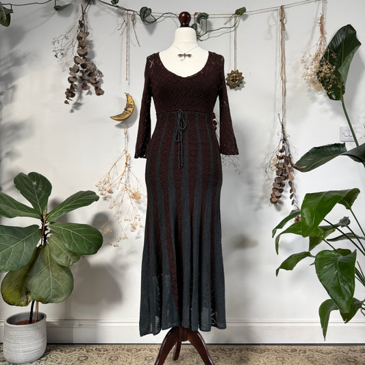 Brown knit dress - size S