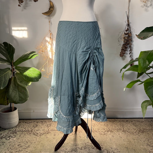 Blue ruched skirt - size M/L