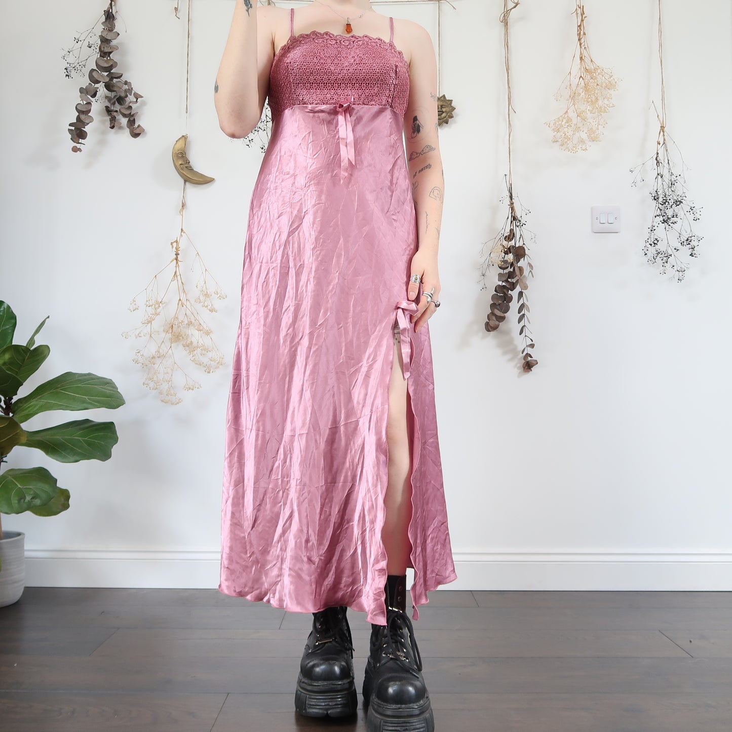 Pink slip dress - size 10