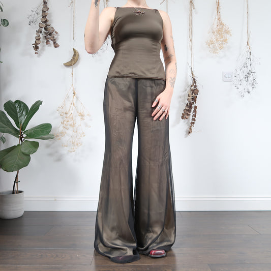 Flared flowy trousers - size M