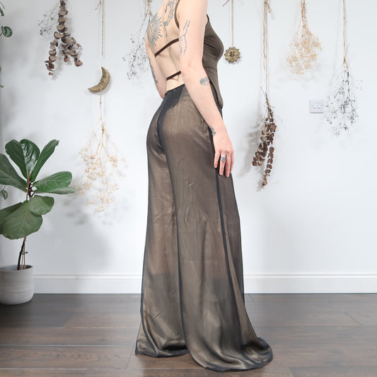 Flared flowy trousers - size M