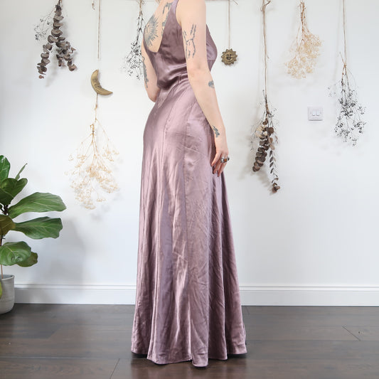 Lavender satin dress - size M