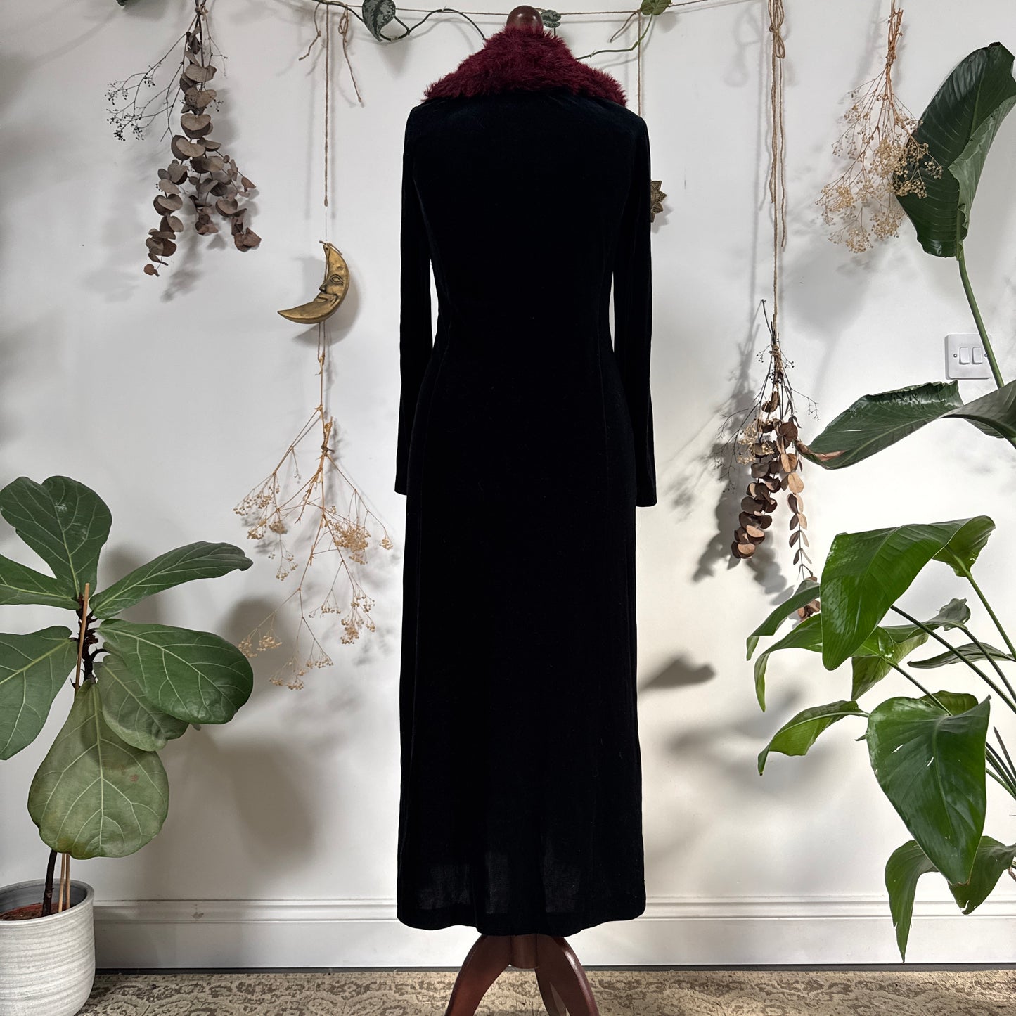 Black velvet duster - size M