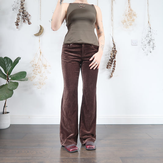 Brown velvet trousers - size M