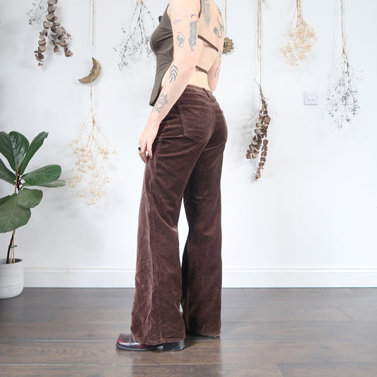 Brown velvet trousers - size M