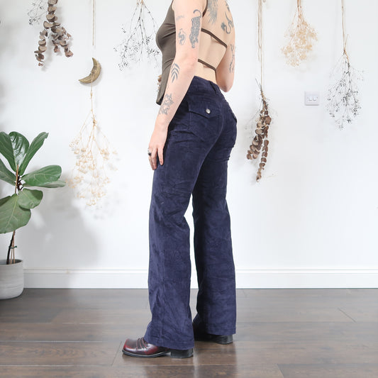 Blue velvet trousers - size M