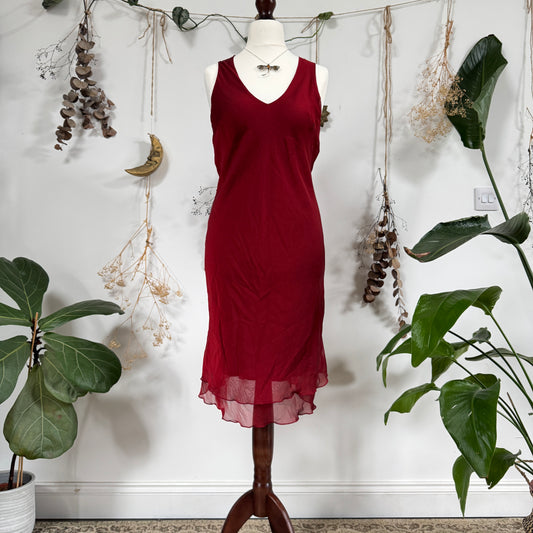 Red midi dress - size M