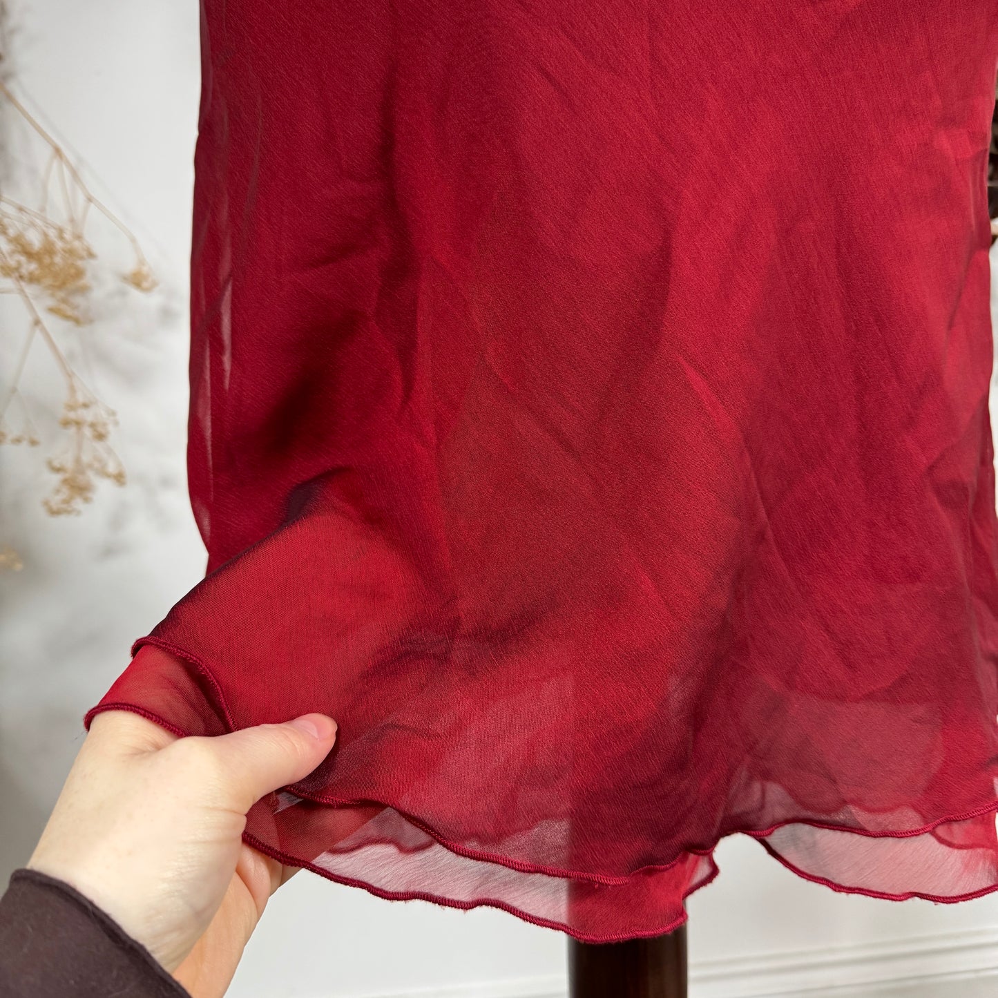 Red midi dress - size M