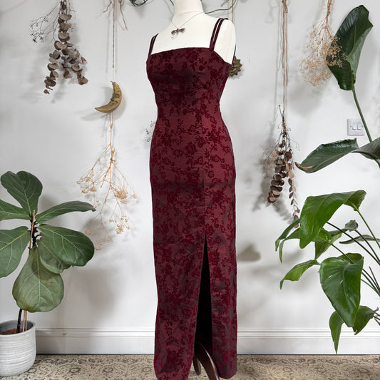 Red floral dress - size S