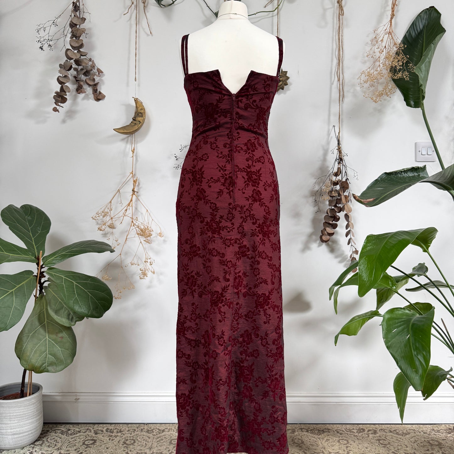 Red floral dress - size S