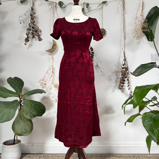 Red floral dress - size S