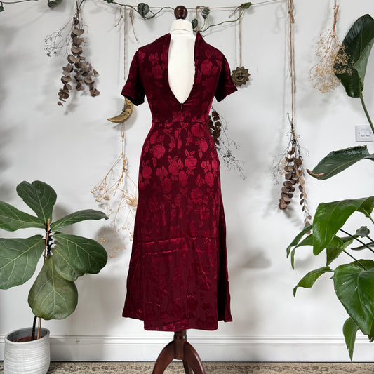 Red floral dress - size S