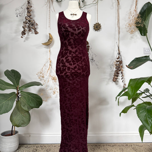 Wine red dress - size S