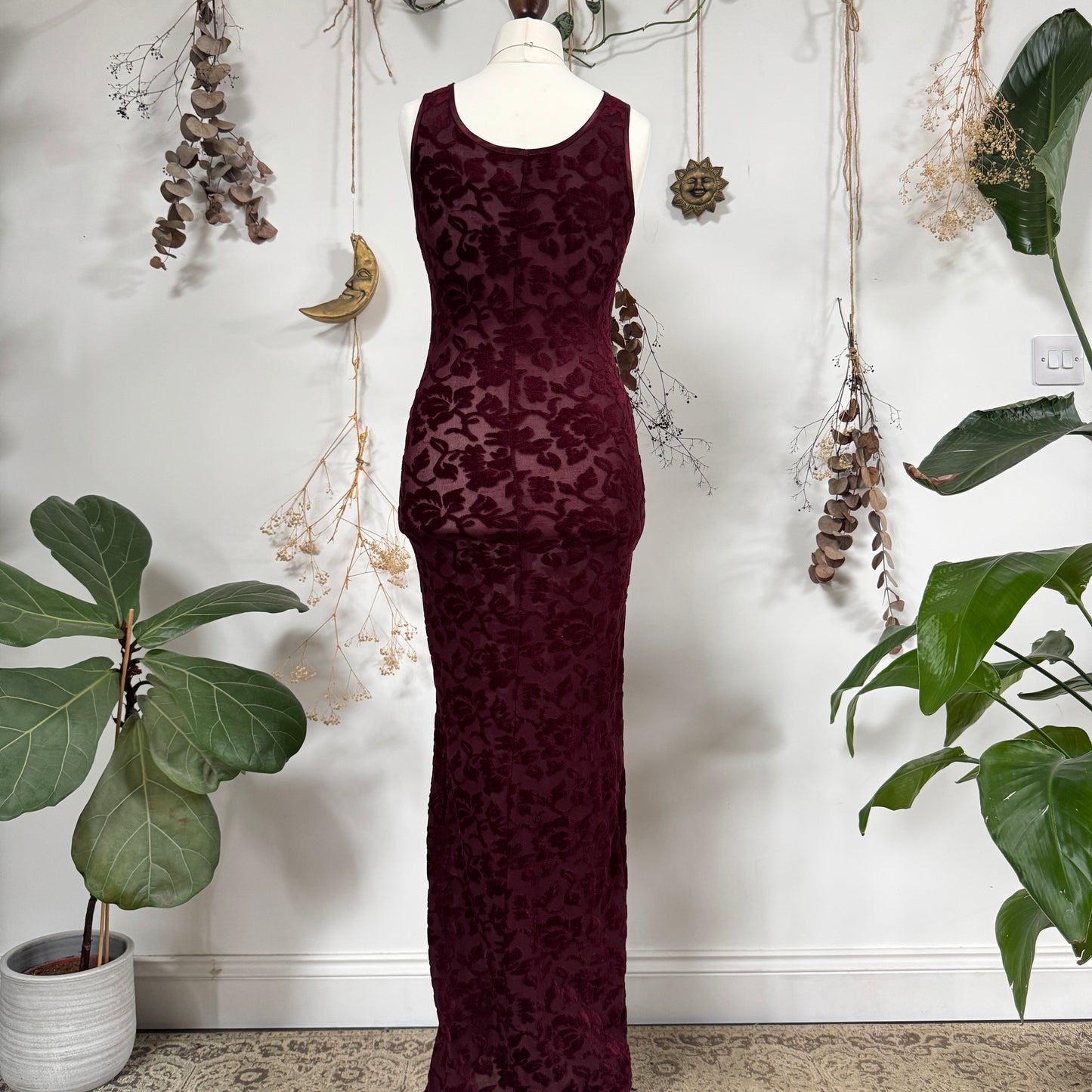 Wine red dress - size S