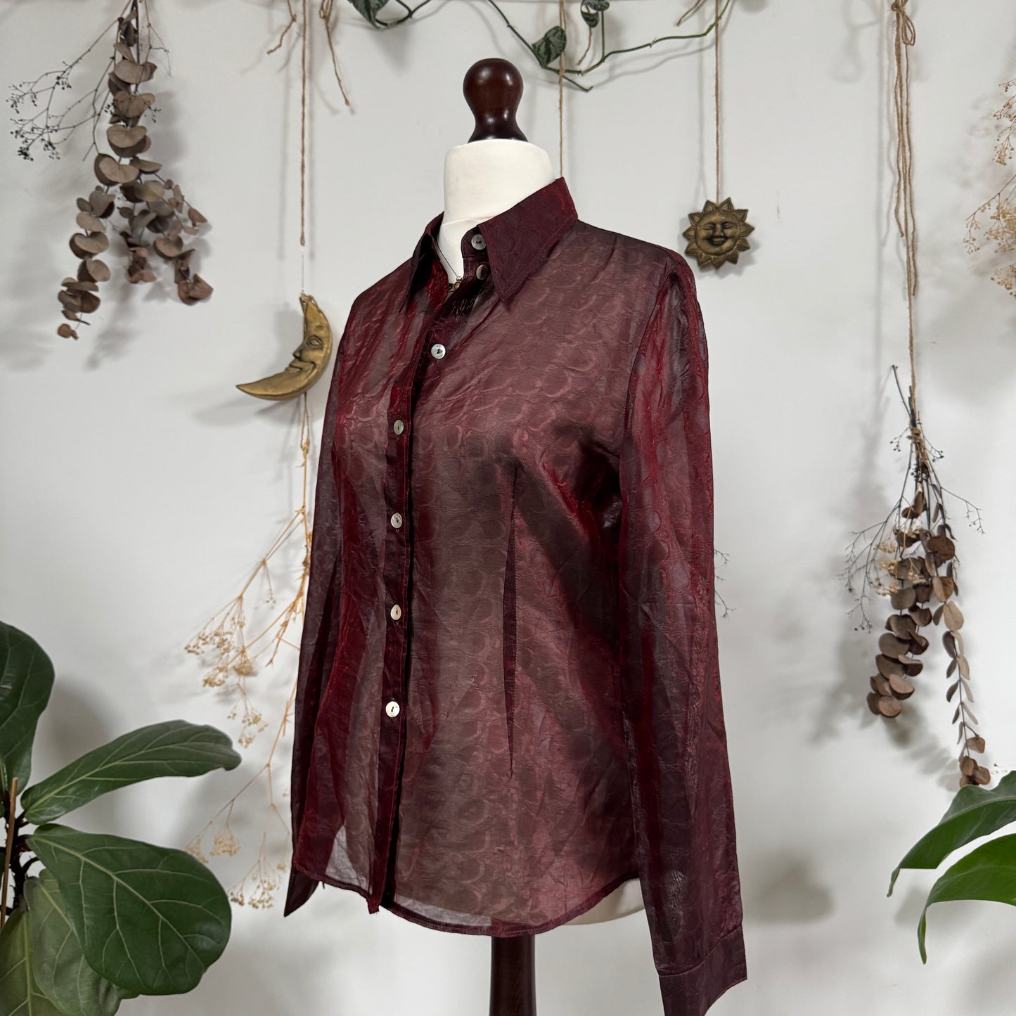 Red iridescent shirt - size L