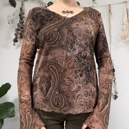 Paisley mesh top - size L