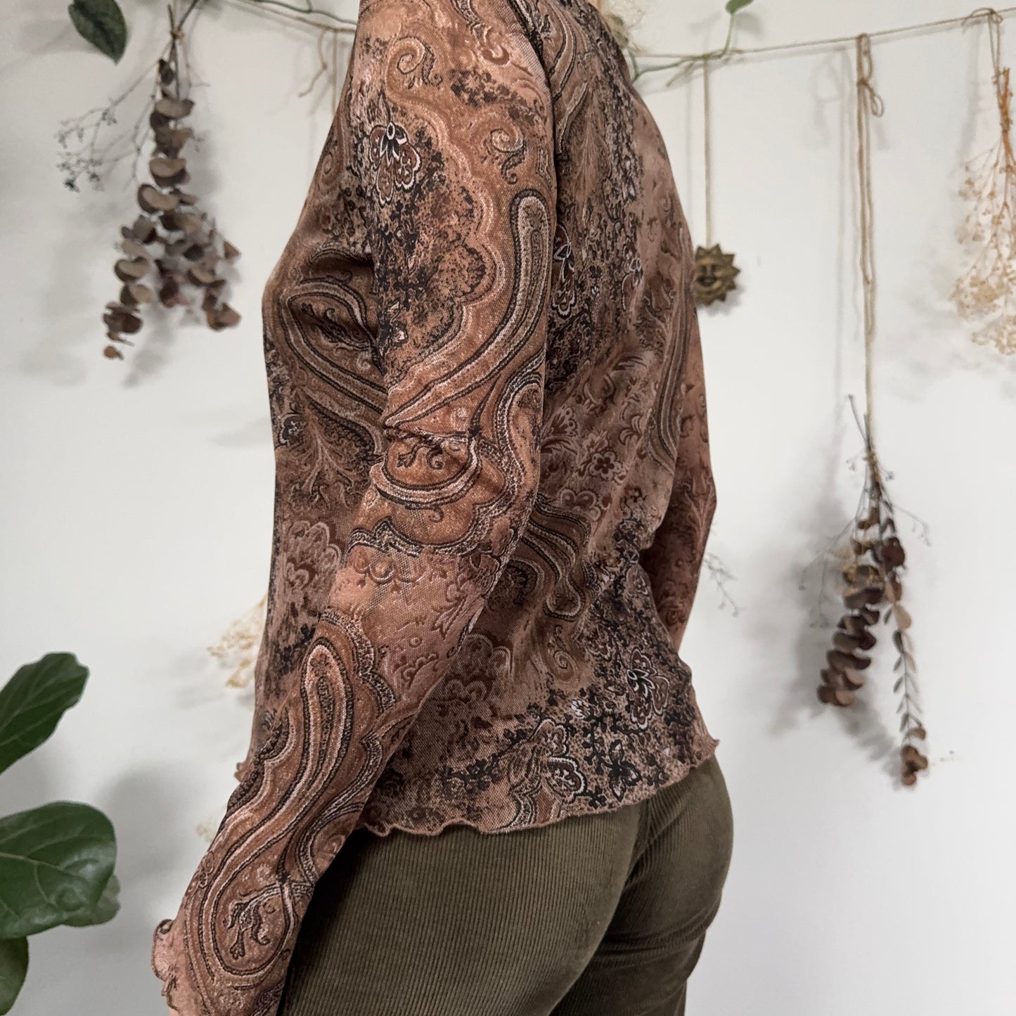 Paisley mesh top - size L