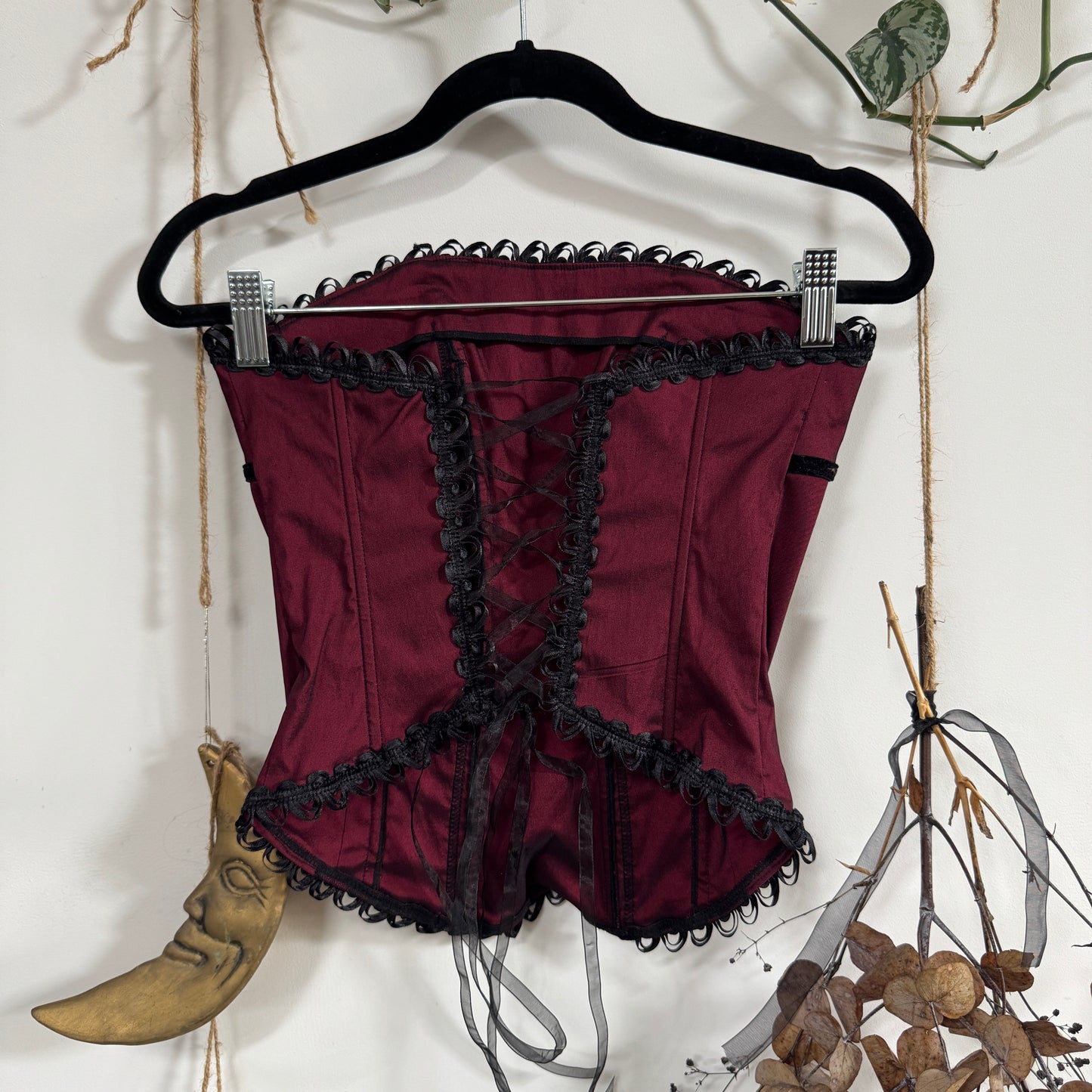 Deep red corset - size XS