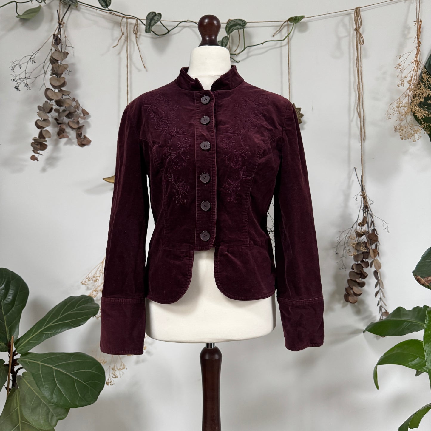 Purple cord jacket - size M