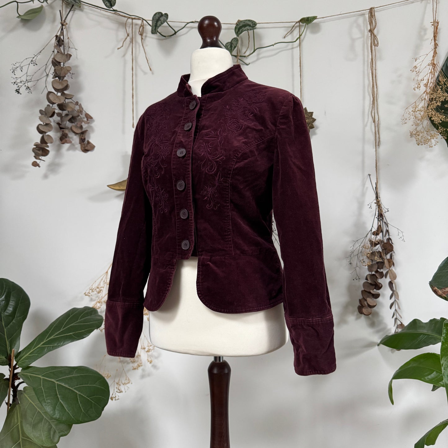 Purple cord jacket - size M