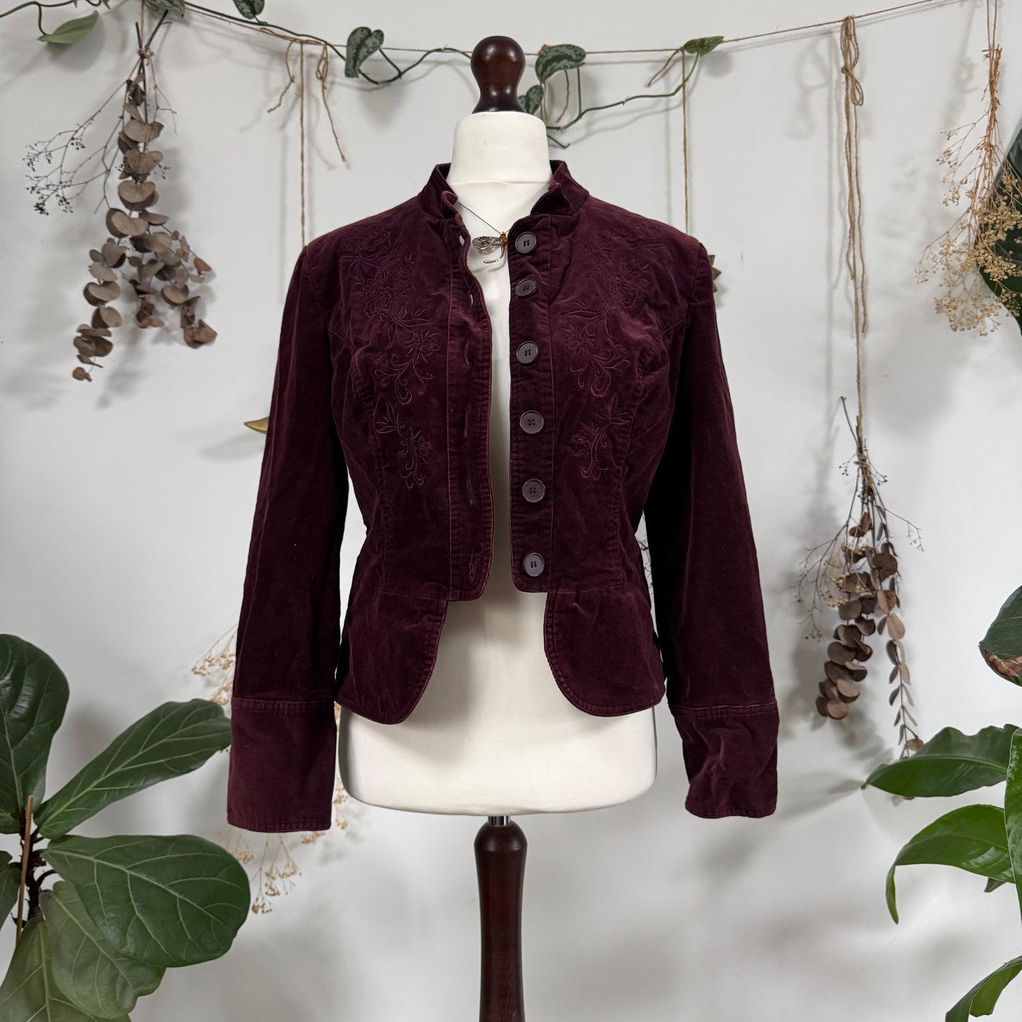 Purple cord jacket - size M