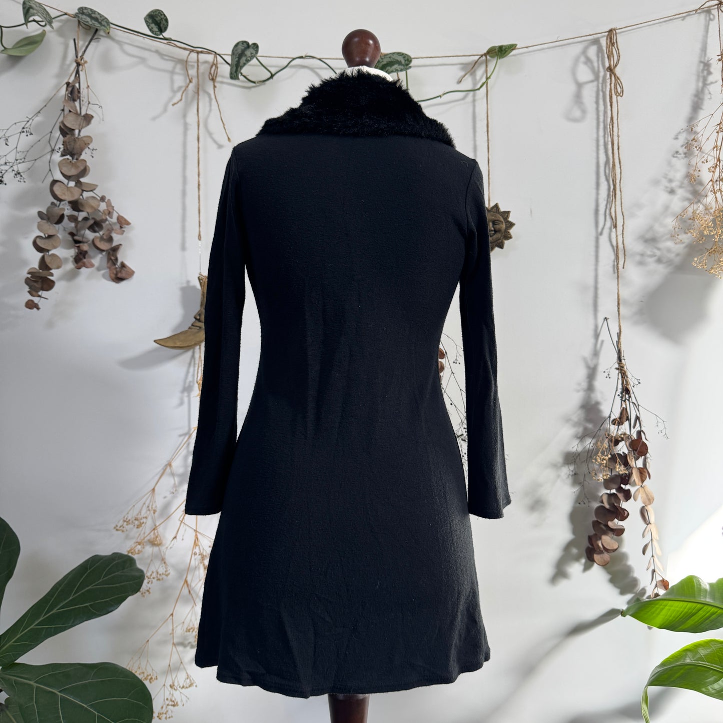 Black tie cardigan - size M