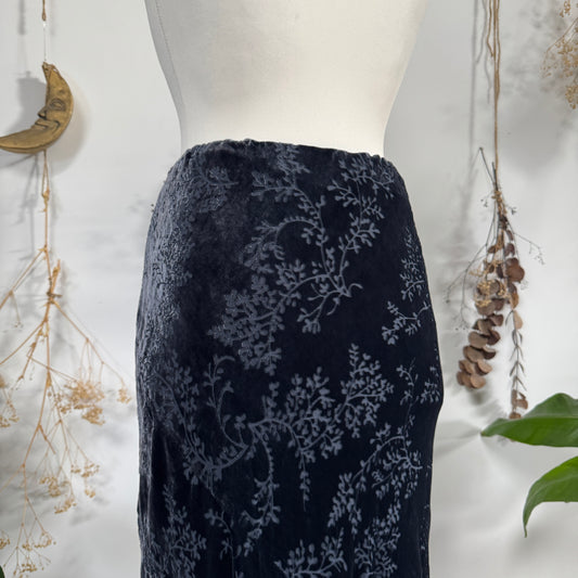 Floral velvet skirt - size M