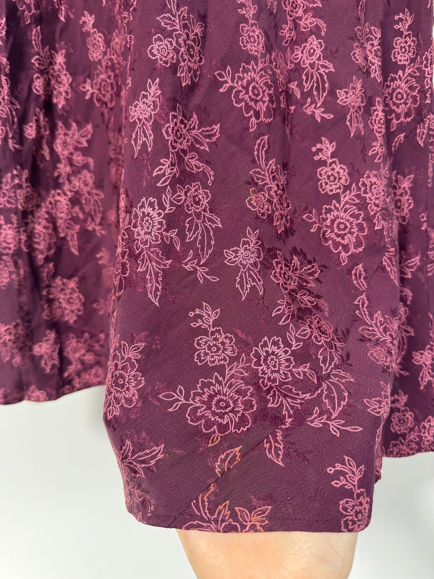 Purple floral skirt - size L