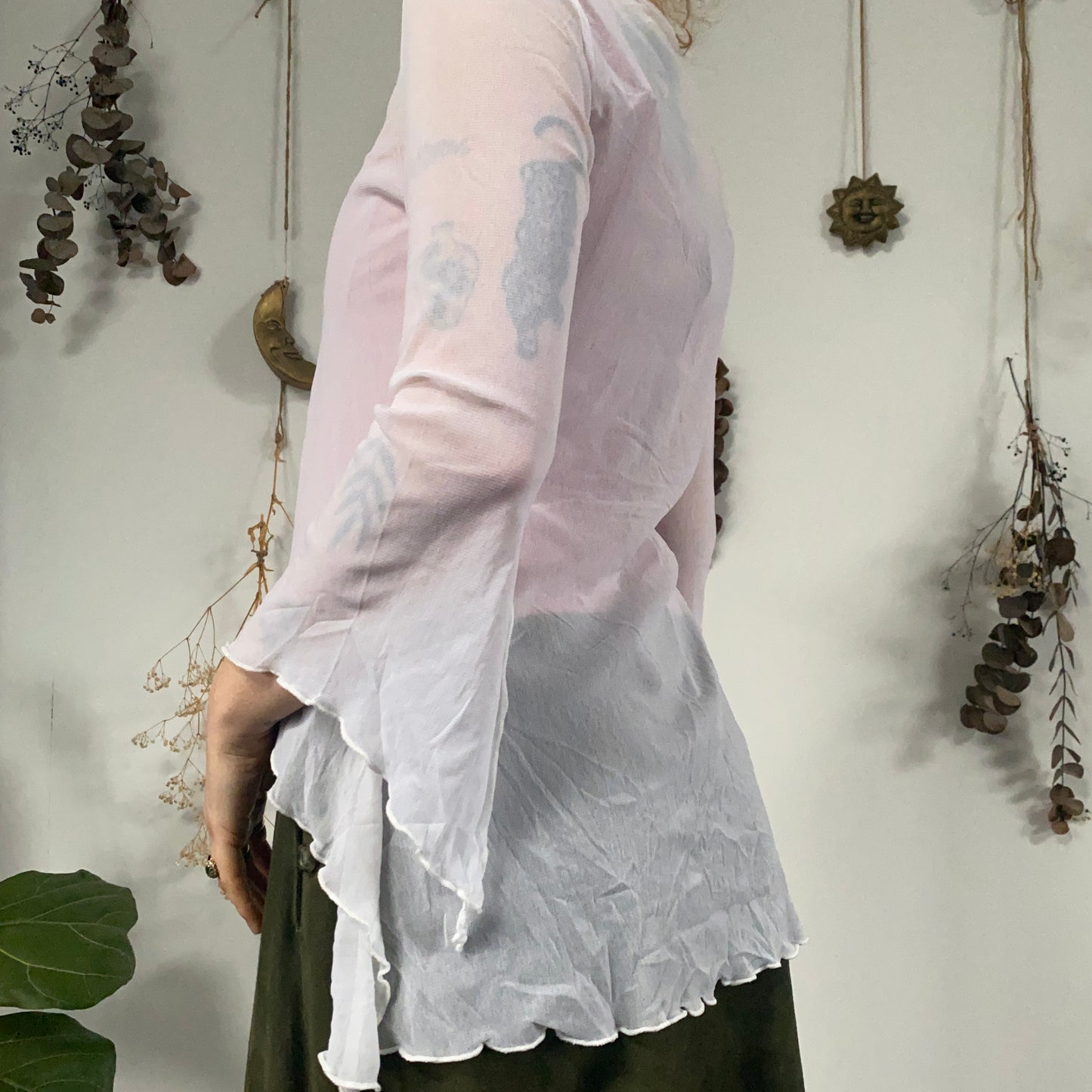 White mesh cardigan - size S/M