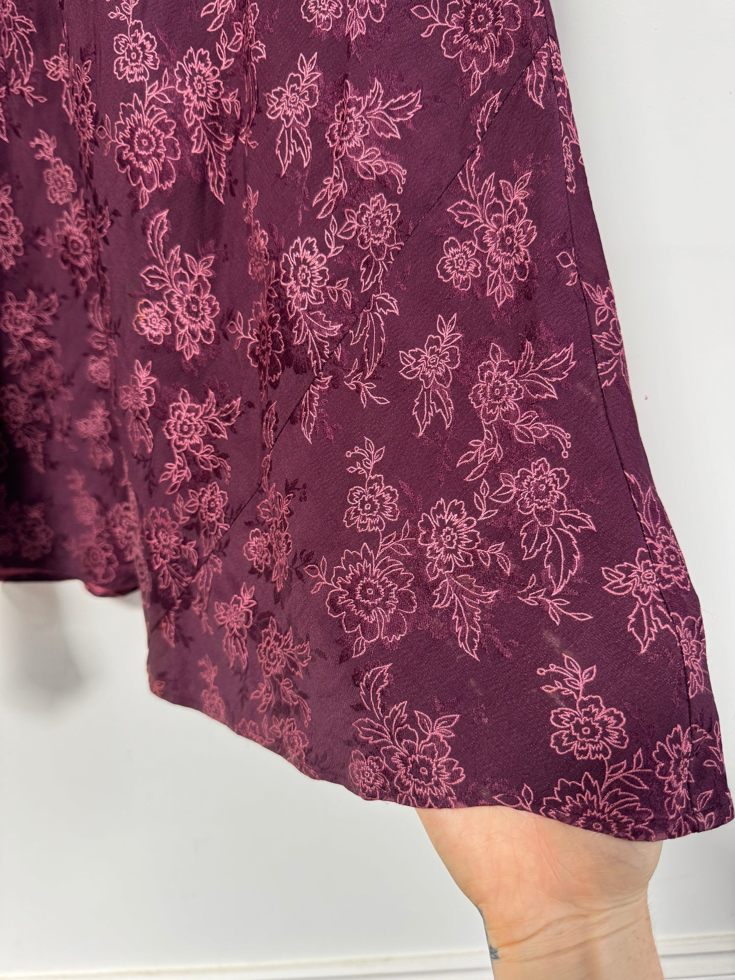 Purple floral skirt - size L