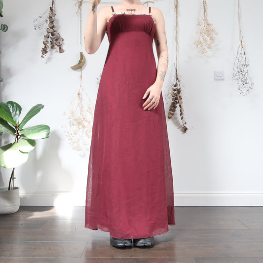 Burgundy dress - size S
