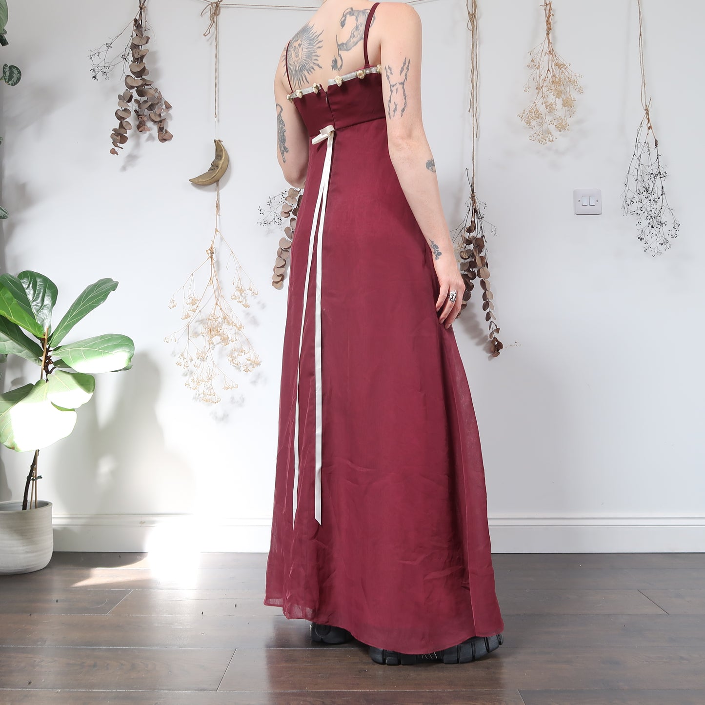 Burgundy dress - size S