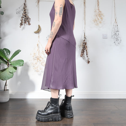 Purple beaded dress - size L